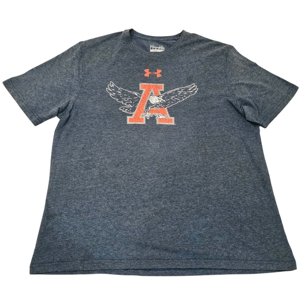 Under Armour Auburn Tigers Eagle Logo HeatGear T-Shirt Men's XL Navy Blue